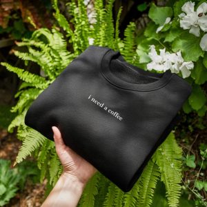 Embroidered Coffee Lover Sweatshirt, Espresso Sweater Gifts for Her, Ice Coffee Tshirt, Latte Lover Crewneck, Fall Coffee Sweatshirt Present